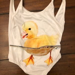 Girls size 2T Duck one piece swimsuit.